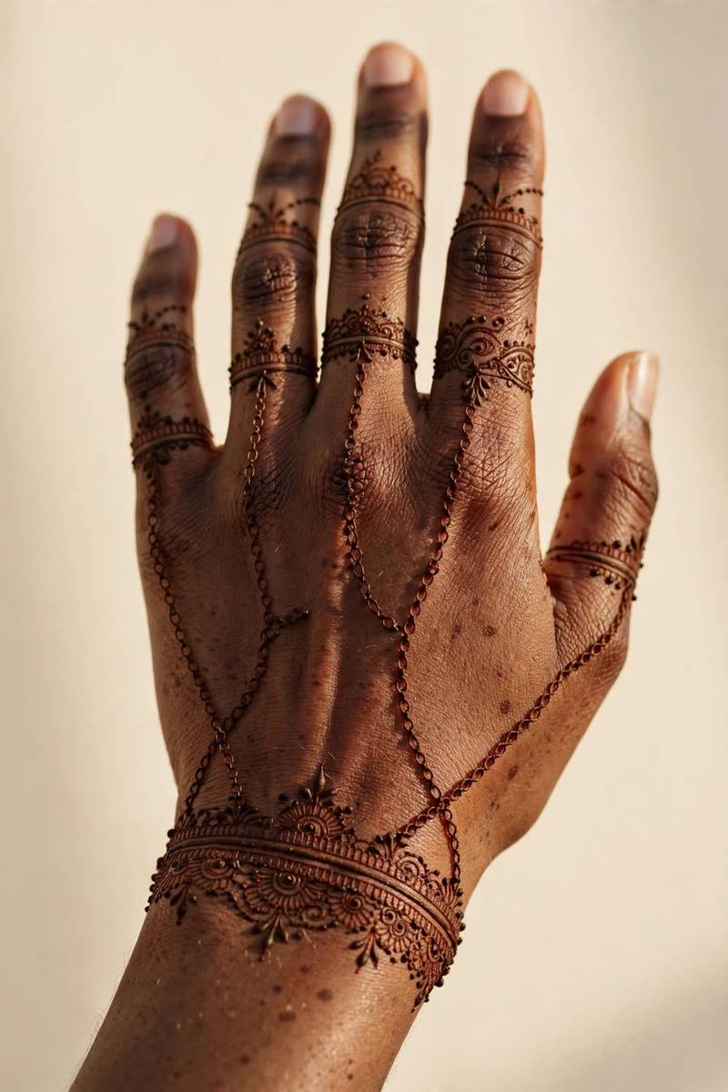 Simple dotted Bakra Eid mehndi design