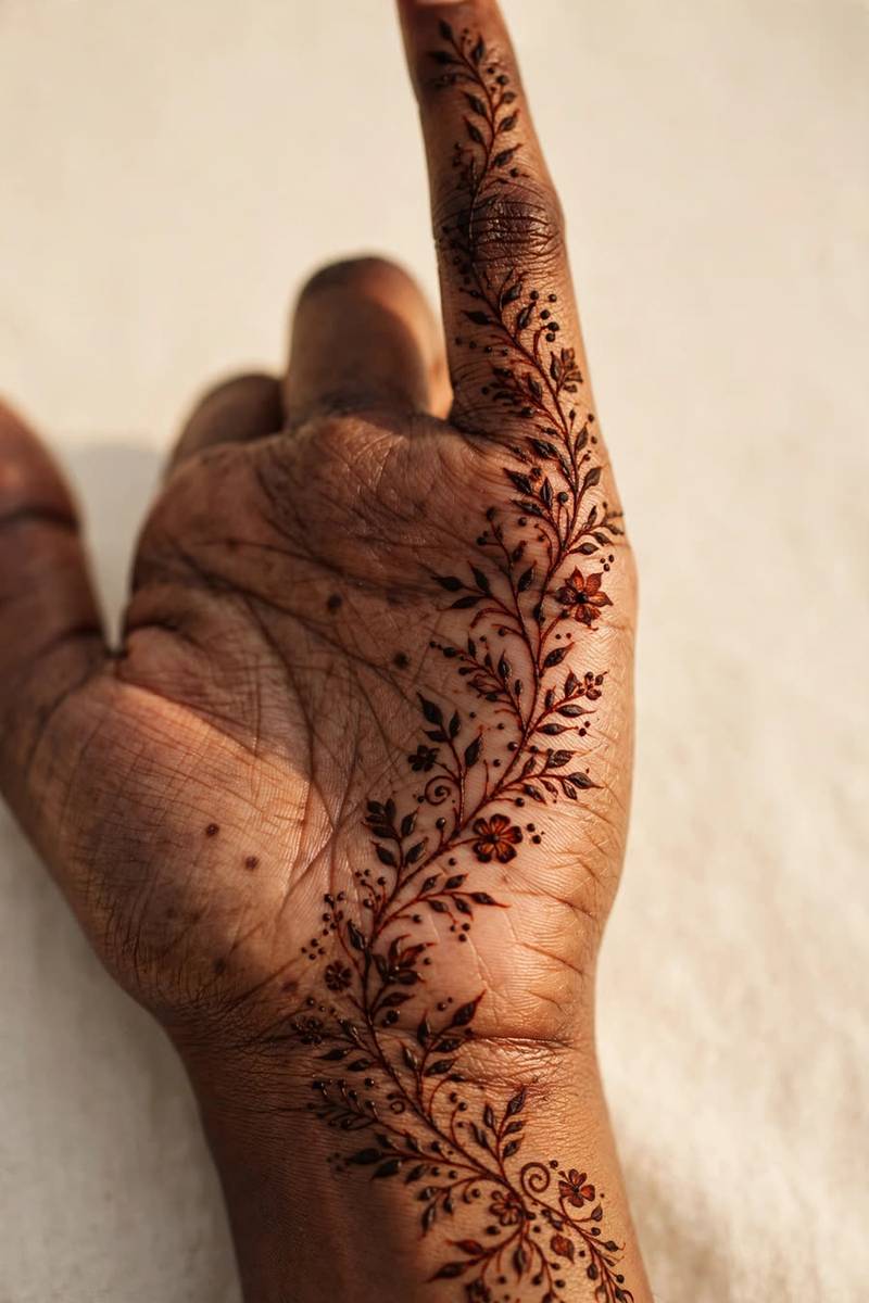 Detailed mandala mehndi for Eid Milan party