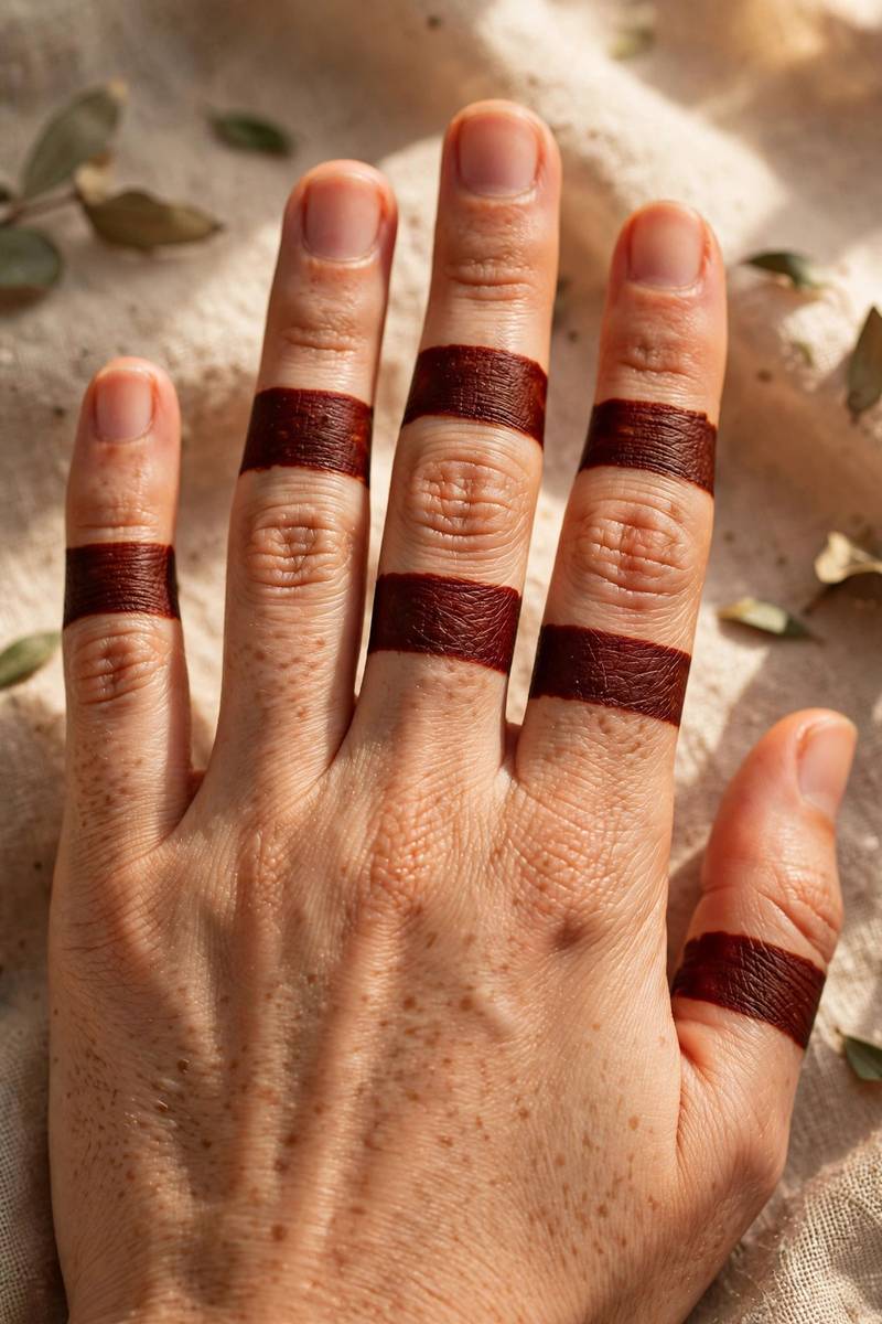 Quick five-minute finger band mehndi designs